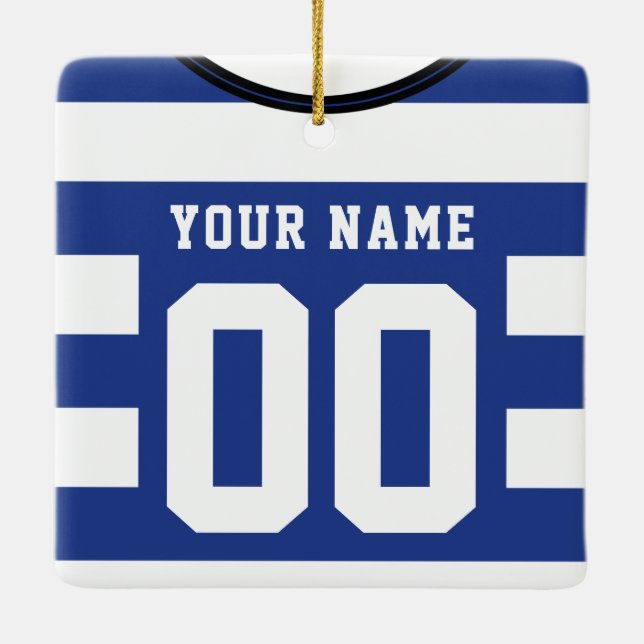 Ornamento Personalizável de Modelo de Futebol Jers (Verso)