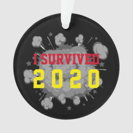 Ornamento Personalizável sobrevivi à explosão 20xx escuro