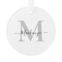 Personalize Inicial de Monograma em Acrílico