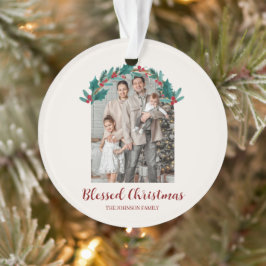 Ornamento Personalized Christmas Photo Acrylic Ornament
