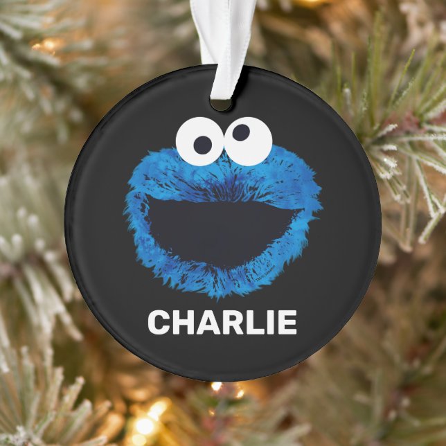 Ornamento Personalized Cookie Monster | Watercolor Trend (Árvore)