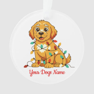 Ornamento Personalized Golden Retriever Acrylic Ornament