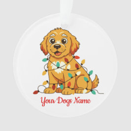 Ornamento Personalized Golden Retriever Acrylic Ornament