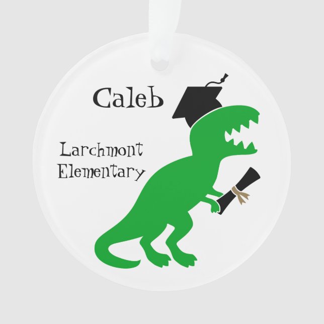 Ornamento Personalized Kids Graduation Dinosaur (Frente)