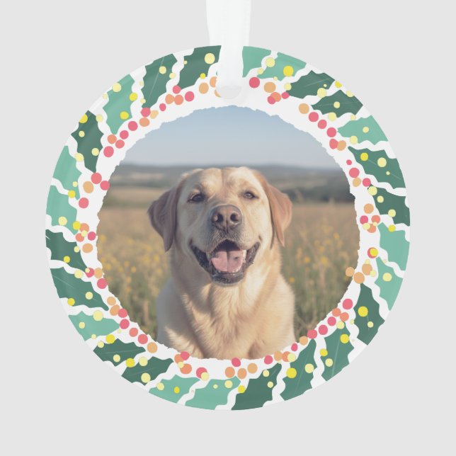 Ornamento Personalized Lavender Labrador Retriever Christmas (Verso)