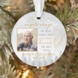 Ornamento Personalized On Angels Wings Photo Ornament