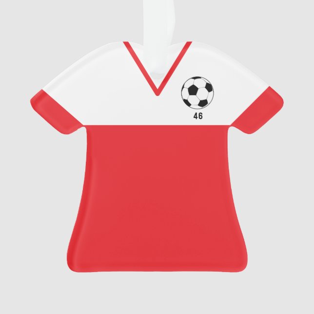 Ornamento Personalized Soccer Jersey Ornament - Sports Gift (Frente)