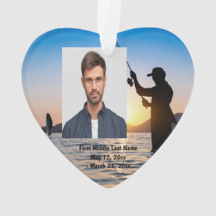 Ornamento Pescador Pescaria Foto Data