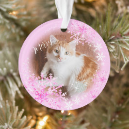 Ornamento Pet Cat Pink Ornament