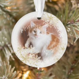 Ornamento Pet Cat White Ornament