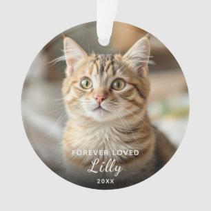 Ornamento Pet Memorial Forever Loved Cat Foto Natal