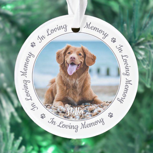 Ornamento Pet Memorial In Loving Memory (Criador carregado)