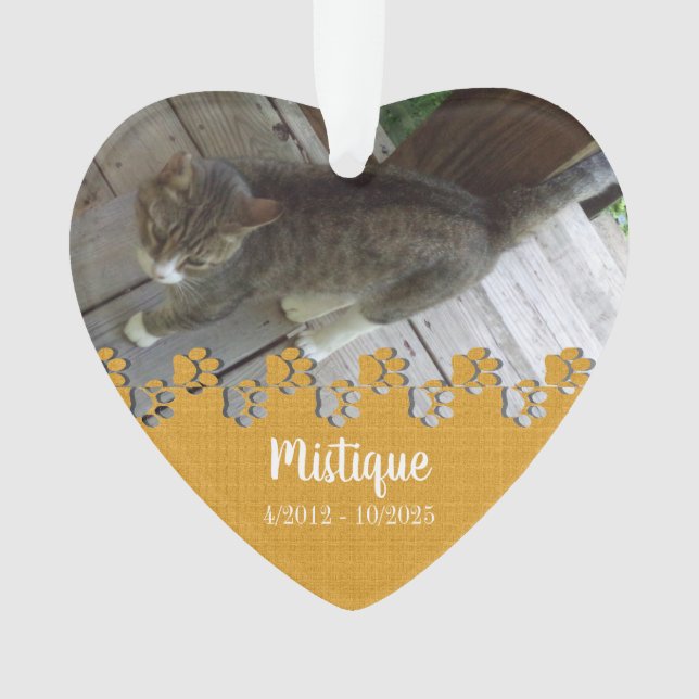 Ornamento Pet Memorial Lembrança Amada Keepsasak (Frente)