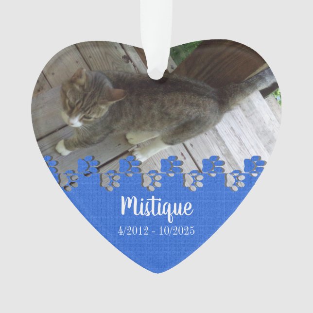 Ornamento Pet Memorial Lembrança Amada Keepsasak (Frente)