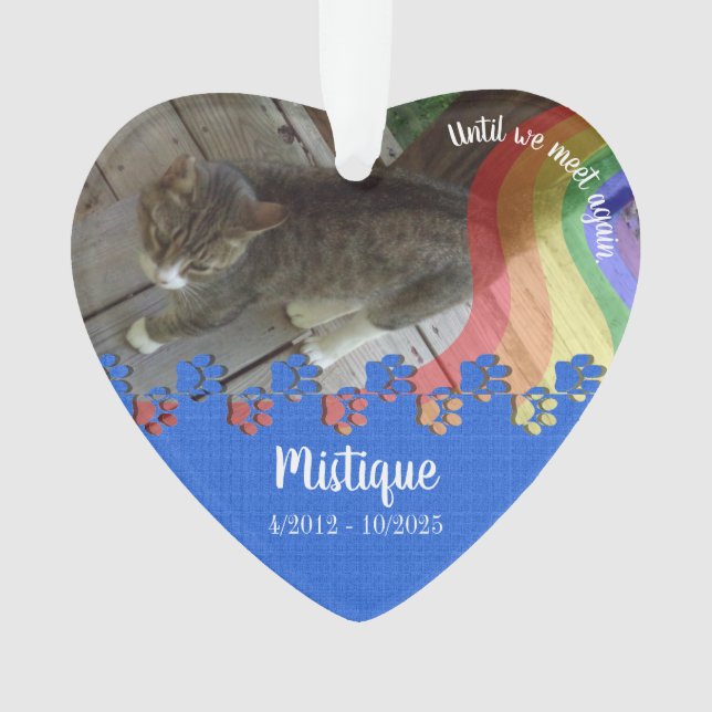 Ornamento Pet Memorial Lembrança Amada Keepsasak (Frente)