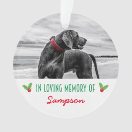 Ornamento Pet Photo Memorial Holly