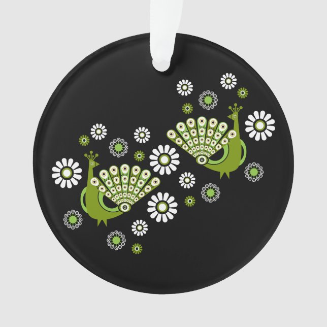 Ornamento Pheasants Peacock Art (Frente)