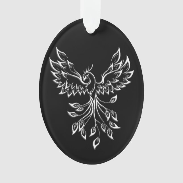 Ornamento Phoenix nasce em preto (Frente)