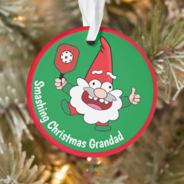 Ornamento Pickleball de Natal personalizável e 🎅 🤶 2