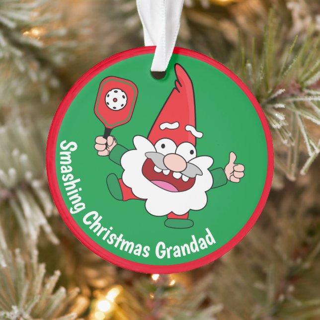 Ornamento Pickleball de Natal personalizável e 🎅 🤶 2 (Árvore)