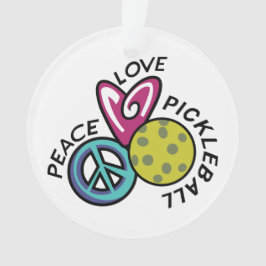 Ornamento Pickleball de Paz e Amor