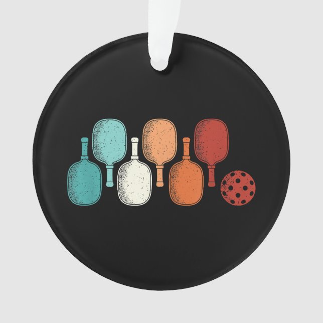 Ornamento Pickleball Lover Retro Paddage Vintage (Frente)