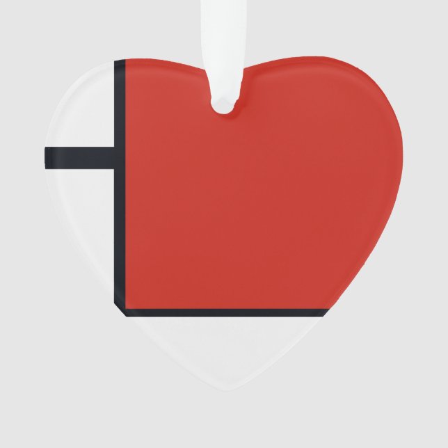 Ornamento Piet Mondrian - Abstrato Geométrico de Composição (Frente)