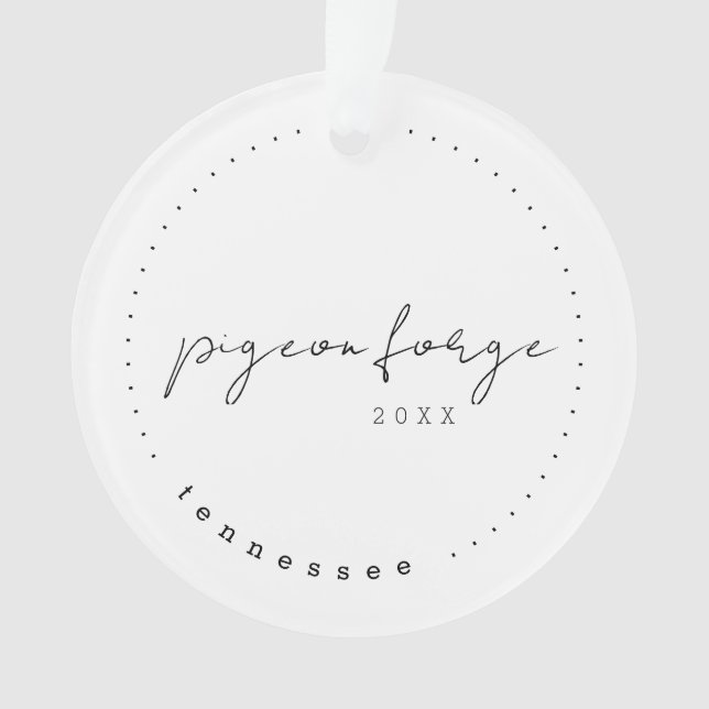 Ornamento Pigeon Forge, Tennessee Viagem US Simple (Frente)