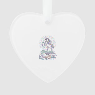 Ornamento Pilates de Unicórnio e Poeira de Fada Fundo Branco
