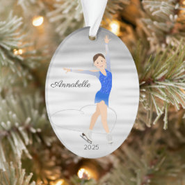 Ornamento Pilha de Brunette em azul