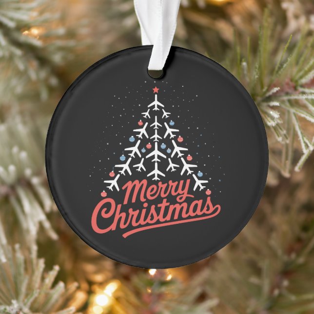 Ornamento Piloto de árvore de Natal de avião (Árvore)