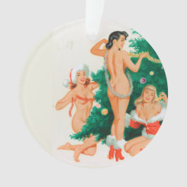 Ornamento Pin Up Girls Trimando Árvore de Natal