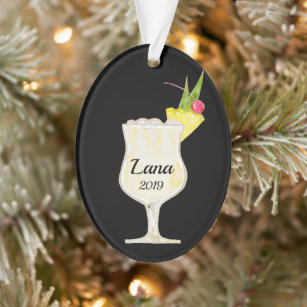Ornamento Pina Colada Cocktail Personalizado