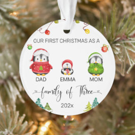 Ornamento Pinguim de Natal Personalizado do Bebê