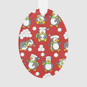 Ornamento Pinguins de Natal
