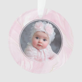 Ornamento Pink Baby Girl First Christmas Ornament