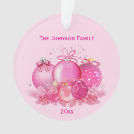Ornamento Pink Christmas Balls Ornament 
