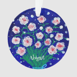 Ornamento Pink Roses Personalized Acrylic Ornament