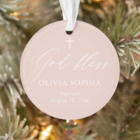Pink White Cross Girl Fotografia Baptism