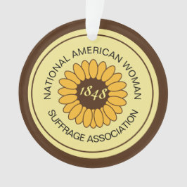 Ornamento pino comemorativo NAWSA do girassol do suffragette