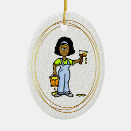 Ornamento Pintor para Mulheres Negras