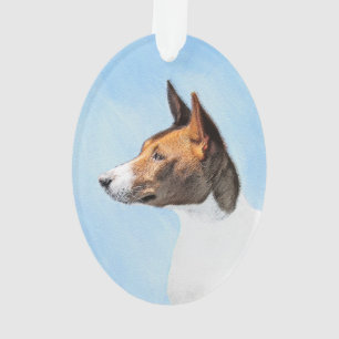 Ornamento Pintura Basenji - Arte Original Custa