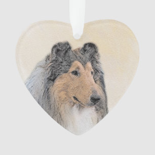 Ornamento Pintura Collie (Rough) - Arte Cachorra Original