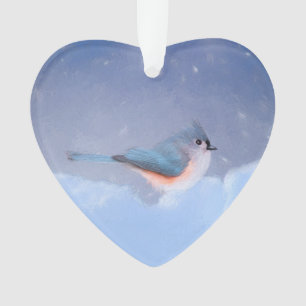 Ornamento Pintura com Titmouse Tufado - Arte Cachorra Origin