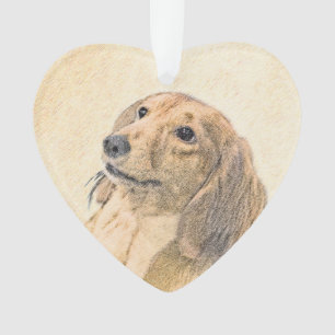 Ornamento Pintura de Dachshund (Longhaired) - Arte de Cão O
