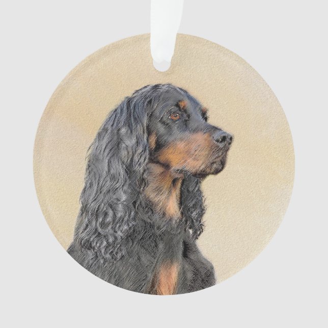 Ornamento Pintura de Gordon Setter - Arte de Cachorro Origin (Frente)