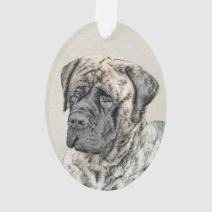 Ornamento Pintura de Mastiff Inglês (Brindle) - Arte Canina
