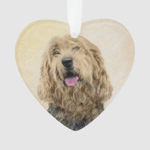 Ornamento Pintura de Otterhound - Arte de Cachorro Original