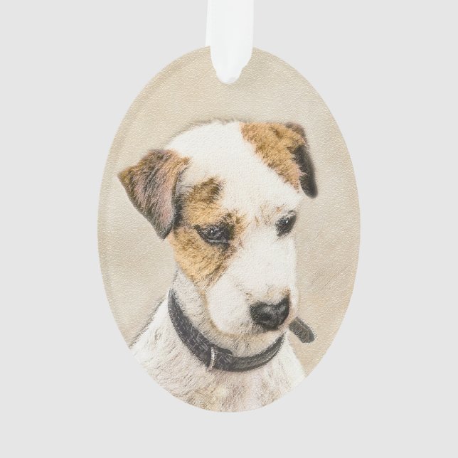 Ornamento Pintura de Parson Jack Russell Terrier - Arte Cani (Verso)