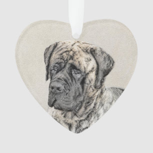 Ornamento Pintura do Mastiff Inglês (Brindle) - Arte Canina